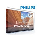 Philips Uyumlu 75pus9000 Tv Ekran Koruyucu - 75" İnç 189 Ekan The One 4k Ambilight