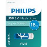 Philips Vivid 3.0 16GB USB Flash Bellek Mavi Renk ile Yüksek Hızda Veri Aktarımı Sağlar