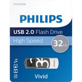 Philips Vivid USB 2.0 32GB USB Flash Bellek - Siyah