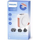 Philips Wireless Powerbank Seyahat Şarj Cihazı Telefon Tutuculu Kablosuz Şarj Power Bank Çok Fonksiyonlu - Beyaz