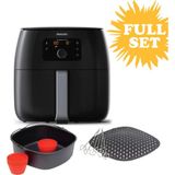 Philips Xxl 7,3 Lt Hacim Kek, Fırın Yemekleri ve Izgara Hepsibir Arada Airfryer & Fritöz - Siyah - Gümüş