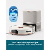 Philips Yeni 5000 Serisi Islak Kuru Robot Süpürge Yüksek Emiş Gücü Otomatik Boşaltma Lazer Teknolojisi + Tiftik Cihazı - 61 - Beyaz