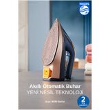 Philips Yeni Seri Azur Buharlı Ütü, OptimalTEMP Teknoloji, SteamGlide Elite Taban - Akıllı Hızlı Güçlü Buhar