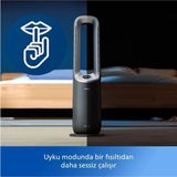 Philipsc Premium 3'ü 1 Arada Hava Temizleyici, Fan ve Isıtıcı Hepa ve Aktif Karbon Filtreli 70M2,ULTRA Sessiz + Onerous Lambader Hediye - Gri