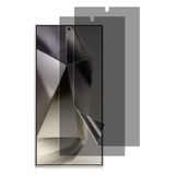 PHISIMOO Samsung Galaxy S24 Ultra Gizlilik Ekran Koruyucu, Anti-Spy Esnek TPU Film [2 Paket], Destek Parmak İzi Kilidi, Konumlandırma Aracı, Tam Kaplama, Kılıf Dostu, Kendi Kendini İyileştirme