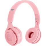 Phixi Kablosuz Kafaüstü Kulaklık Bluetooth Wireless 5.0V Mikrofonlu Hd Ses - Açık Pembe