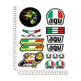 Phoenix AGV VESPA MOTORSİKLET KASK STİCKER ÇIKARTMA SETİ