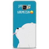 Phoenix Cep 2016 HD Baskılı Kılıf + SERAMİK TAM KAPLAYAN EKRAN KORUYUCU 152 Siyah - Açık Kırmızı Samsung Galaxy A3 ile uyumlu