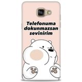 Phoenix Cep 2016 HD Baskılı Kılıf + SERAMİK TAM KAPLAYAN EKRAN KORUYUCU 158 Siyah - Bordo Samsung Galaxy A3 ile uyumlu