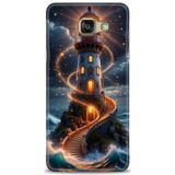 Phoenix Cep 2016 HD Baskılı Kılıf + SERAMİK TAM KAPLAYAN EKRAN KORUYUCU 232 Beyaz - Mor - Siyah Samsung Galaxy A3 ile uyumlu