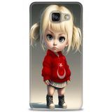 Phoenix Cep 2016 HD Baskılı Kılıf + SERAMİK TAM KAPLAYAN EKRAN KORUYUCU 243 Beyaz Desenli Samsung Galaxy A3 ile uyumlu