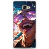 Phoenix Cep 2016 HD Baskılı Kılıf + SERAMİK TAM KAPLAYAN EKRAN KORUYUCU 273 Beyaz - Koyu Mor Samsung Galaxy A3 ile uyumlu