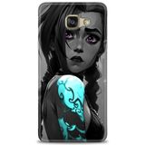 Phoenix Cep 2016 HD Baskılı Kılıf + SERAMİK TAM KAPLAYAN EKRAN KORUYUCU 279 Beyaz - Mavi - Siyah Samsung Galaxy A3 ile uyumlu