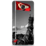 Phoenix Cep 2016 HD Baskılı Kılıf + SERAMİK TAM KAPLAYAN EKRAN KORUYUCU 35 Beyaz - Mor Samsung Galaxy A3 ile uyumlu