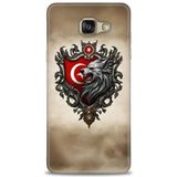 Phoenix Cep 2016 HD Baskılı Kılıf + SERAMİK TAM KAPLAYAN EKRAN KORUYUCU 461 Beyaz - Altın Samsung Galaxy A3 ile uyumlu