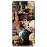 Phoenix Cep 2016 HD Baskılı Kılıf + SERAMİK TAM KAPLAYAN EKRAN KORUYUCU 466 Beyaz - Gümüş Samsung Galaxy A3 ile uyumlu