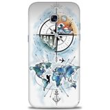 Phoenix Cep 2017 HD Baskılı Kılıf + SERAMİK TAM KAPLAYAN EKRAN KORUYUCU 82 Beyaz Çicek Desenli Samsung Galaxy A5 ile uyumlu