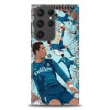 Phoenix Cep HD Baskılı Kılıf + SERAMİK TAM KAPLAYAN EKRAN KORUYUCU 1 Beyaz - Kırmızı - Siyah Samsung Galaxy S23 Ultra ile uyumlu