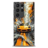 Phoenix Cep HD Baskılı Kılıf + SERAMİK TAM KAPLAYAN EKRAN KORUYUCU 101 Beyaz - Mavi Samsung Galaxy S23 Ultra ile uyumlu