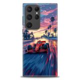 Phoenix Cep HD Baskılı Kılıf + SERAMİK TAM KAPLAYAN EKRAN KORUYUCU 102 Beyaz - Mavi - Altın Samsung Galaxy S23 Ultra ile uyumlu