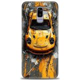 Phoenix Cep HD Baskılı Kılıf + SERAMİK TAM KAPLAYAN EKRAN KORUYUCU 104 Beyaz - Mor Samsung Galaxy J8 ile uyumlu