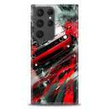 Phoenix Cep HD Baskılı Kılıf + SERAMİK TAM KAPLAYAN EKRAN KORUYUCU 106 Beyaz - Pembe Samsung Galaxy S23 Ultra ile uyumlu