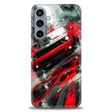Phoenix Cep HD Baskılı Kılıf + SERAMİK TAM KAPLAYAN EKRAN KORUYUCU 106 Siyah - Gümüş Samsung Galaxy S23 FE ile uyumlu
