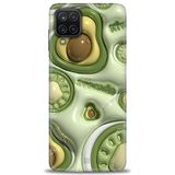 Phoenix Cep HD Baskılı Kılıf + SERAMİK TAM KAPLAYAN EKRAN KORUYUCU 114 Siyah - Açık Mavi Samsung Galaxy M12 ile uyumlu