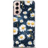 Phoenix Cep HD Baskılı Kılıf + SERAMİK TAM KAPLAYAN EKRAN KORUYUCU 132 Beyaz - Kahverengi Samsung Galaxy S21 FE ile uyumlu