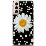 Phoenix Cep HD Baskılı Kılıf + SERAMİK TAM KAPLAYAN EKRAN KORUYUCU 134 Beyaz - Koyu Mor Samsung Galaxy S21 FE ile uyumlu