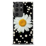 Phoenix Cep HD Baskılı Kılıf + SERAMİK TAM KAPLAYAN EKRAN KORUYUCU 134 Siyah - Gül Samsung Galaxy S23 Ultra ile uyumlu