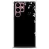 Phoenix Cep HD Baskılı Kılıf + SERAMİK TAM KAPLAYAN EKRAN KORUYUCU 140 Beyaz - Lacivert Samsung Galaxy S22 Ultra ile uyumlu
