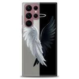 Phoenix Cep HD Baskılı Kılıf + SERAMİK TAM KAPLAYAN EKRAN KORUYUCU 146 Beyaz - Pembe Samsung Galaxy S22 Ultra ile uyumlu