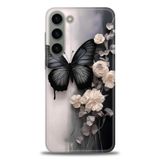 Phoenix Cep HD Baskılı Kılıf + SERAMİK TAM KAPLAYAN EKRAN KORUYUCU 148 Beyaz - Altın Samsung Galaxy S23 Plus ile uyumlu