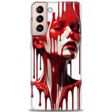 Phoenix Cep HD Baskılı Kılıf + SERAMİK TAM KAPLAYAN EKRAN KORUYUCU 150 Beyaz - Yeşil Samsung Galaxy S21 FE ile uyumlu