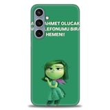 Phoenix Cep HD Baskılı Kılıf + SERAMİK TAM KAPLAYAN EKRAN KORUYUCU 154 Siyah - Gül Samsung Galaxy S23 FE ile uyumlu