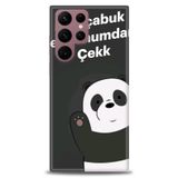 Phoenix Cep HD Baskılı Kılıf + SERAMİK TAM KAPLAYAN EKRAN KORUYUCU 156 Beyaz Desenli Samsung Galaxy S22 Ultra ile uyumlu