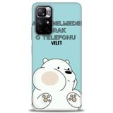 Phoenix Cep HD Baskılı Kılıf + SERAMİK TAM KAPLAYAN EKRAN KORUYUCU 160 Beyaz Çicek Desenli Xiaomi Redmi Note 12S ile uyumlu