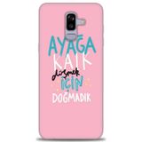 Phoenix Cep HD Baskılı Kılıf + SERAMİK TAM KAPLAYAN EKRAN KORUYUCU 161 Beyaz - Turuncu Samsung Galaxy J8 ile uyumlu