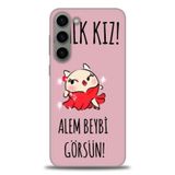 Phoenix Cep HD Baskılı Kılıf + SERAMİK TAM KAPLAYAN EKRAN KORUYUCU 165 Beyaz - Pembe Samsung Galaxy S23 Plus ile uyumlu