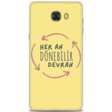 Phoenix Cep HD Baskılı Kılıf + SERAMİK TAM KAPLAYAN EKRAN KORUYUCU 167 Beyaz Kalpler Samsung Galaxy C9 Pro ile uyumlu