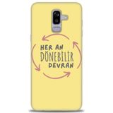 Phoenix Cep HD Baskılı Kılıf + SERAMİK TAM KAPLAYAN EKRAN KORUYUCU 167 Beyaz Karbon Samsung Galaxy J8 ile uyumlu