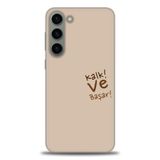 Phoenix Cep HD Baskılı Kılıf + SERAMİK TAM KAPLAYAN EKRAN KORUYUCU 168 Beyaz - Altın Samsung Galaxy S23 ile uyumlu