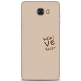 Phoenix Cep HD Baskılı Kılıf + SERAMİK TAM KAPLAYAN EKRAN KORUYUCU 168 Beyaz Karbon Samsung Galaxy C9 Pro ile uyumlu