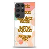 Phoenix Cep HD Baskılı Kılıf + SERAMİK TAM KAPLAYAN EKRAN KORUYUCU 170 Siyah Samsung Galaxy S23 Ultra ile uyumlu