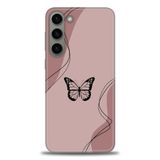 Phoenix Cep HD Baskılı Kılıf + SERAMİK TAM KAPLAYAN EKRAN KORUYUCU 183 Beyaz - Mor Samsung Galaxy S23 ile uyumlu