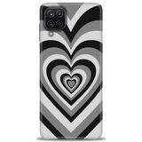Phoenix Cep HD Baskılı Kılıf + SERAMİK TAM KAPLAYAN EKRAN KORUYUCU 196 Beyaz - Siyah Samsung Galaxy M12 ile uyumlu