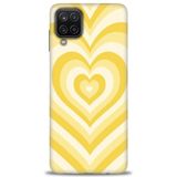 Phoenix Cep HD Baskılı Kılıf + SERAMİK TAM KAPLAYAN EKRAN KORUYUCU 197 Beyaz - Taba Samsung Galaxy M12 ile uyumlu