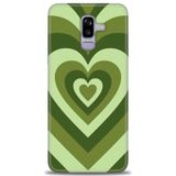 Phoenix Cep HD Baskılı Kılıf + SERAMİK TAM KAPLAYAN EKRAN KORUYUCU 200 Beyaz - Mavi - Altın Samsung Galaxy J8 ile uyumlu
