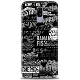 Phoenix Cep HD Baskılı Kılıf + SERAMİK TAM KAPLAYAN EKRAN KORUYUCU 201 Beyaz - Mavi - Siyah Samsung Galaxy J8 ile uyumlu